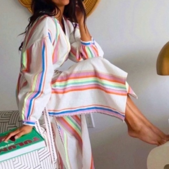 📌 SOLD lemlem x H&M Kaftan Caftan Dress Women’s Large RARE - Picture 2 of 15